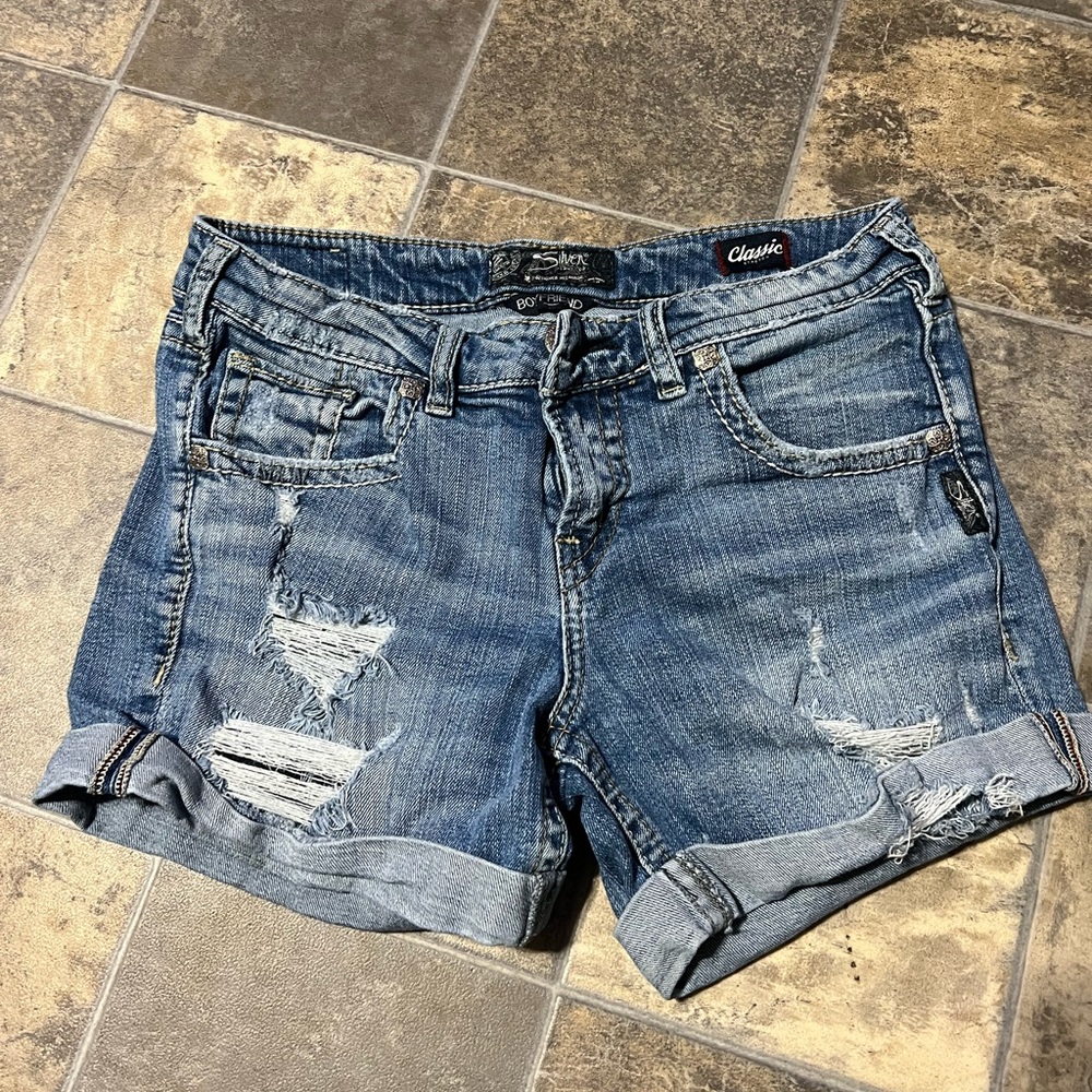 Women’s Silver jean shorts
